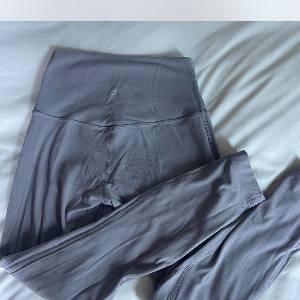 Gray High-Waisted Leggings